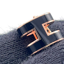 将图像加载到图库查看器中，HERMES Pop Ash Necklace Size Mini Black Gold Plated Lacquer
