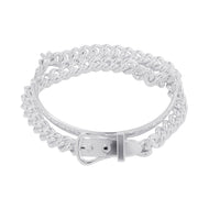 HERMES BoucleSellier Inflexible Double Tour Bracelet Size PM/17 SV925