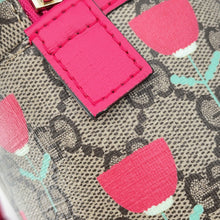 将图像加载到图库查看器中，GUCCI Children's Kim Seung-yeon Flower Print Backpack Beige/Red782708 GG Supreme Leather
