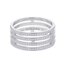 Load image into Gallery viewer, HERMES Wedding Ring Ariane GM Size GM/54/#14 18K White Gold
