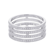 HERMES Wedding Ring Ariane GM Size GM/54/#14 18K White Gold