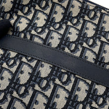 将图像加载到图库查看器中，Dior Travel Kit Oblique Jacquard Navy/BeigeS5476CTZQ_M928 Canvas Leather
