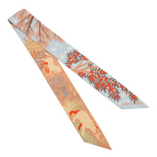Load image into Gallery viewer, HERMES Twilly Orpheus's Charm Ciel/BeigeRose/Vermillon Silk100%
