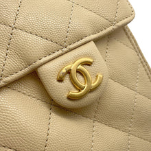 将图像加载到图库查看器中，CHANEL CHANEL25 ChainShoulder Bag BeigeAS5293 Caviar Leather Size Small
