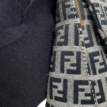 Load image into Gallery viewer, FENDI Zucchino Mamma Bucket Handbag Gray/Navy Canvas Leather

