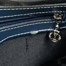 Load image into Gallery viewer, FENDI Zucchino Mamma Bucket Handbag Gray/Navy Canvas Leather
