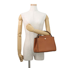 Load image into Gallery viewer, Valextra Valextra Brera 2WAY Handbag Brown Leather Size Medium
