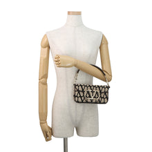Load image into Gallery viewer, Valentino Garavani V-Sling Logo Chain Shoulder Bag Beige/Brown/Black2W0B0L97JSQ Canvas Leather
