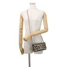 Load image into Gallery viewer, Valentino Garavani V-Sling Logo Chain Shoulder Bag Beige/Brown/Black2W0B0L97JSQ Canvas Leather

