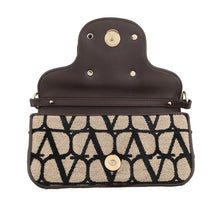 Load image into Gallery viewer, Valentino Garavani V-Sling Logo Chain Shoulder Bag Beige/Brown/Black2W0B0L97JSQ Canvas Leather
