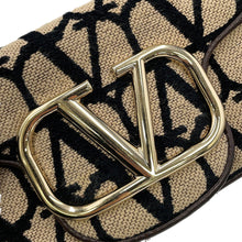 Load image into Gallery viewer, Valentino Garavani V-Sling Logo Chain Shoulder Bag Beige/Brown/Black2W0B0L97JSQ Canvas Leather
