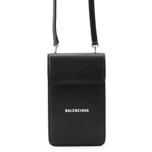 将图像加载到图库查看器中，BALENCIAGA Cash Phone Card Holder Black640536 Leather

