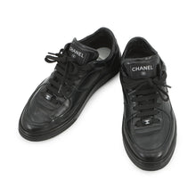 将图像加载到图库查看器中，CHANEL Sneakers BlackG46733 Calf Leather Size 38
