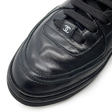 将图像加载到图库查看器中，CHANEL Sneakers BlackG46733 Calf Leather Size 38

