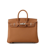 HERMES Birkin Gold Togo Leather Size 25