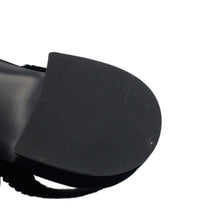 Load image into Gallery viewer, CHANEL Camellia Pointed Toe Sandals BlackG45928 Velvet Size 39C
