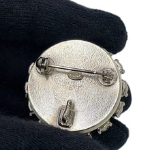 将图像加载到图库查看器中，CHANEL Brooch CC Logo CircleA15462-Y01706-Z2381 Metal Plastic Rhinestone
