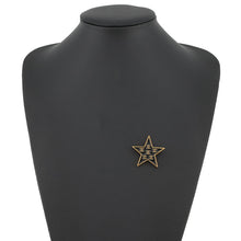 将图像加载到图库查看器中，CHANEL Brooch Star CC Logo Gold Plated Resin

