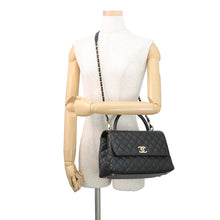 将图像加载到图库查看器中，CHANEL Coco handle BlackA92991 Caviar Leather Size 29
