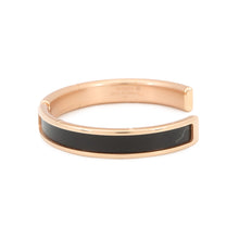 将图像加载到图库查看器中，HERMES Olymp Bracelet Size T2 Black Box Calf Leather Metal
