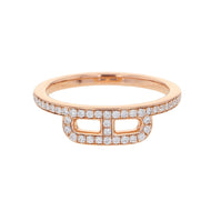 HERMES Link de HERMES Ring Size 50/#10 18K Pink Gold