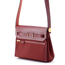 将图像加载到图库查看器中，HERMES Herbag zip Rouge H Toile Military Vache Hunter Leather Size Mini
