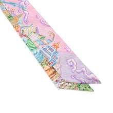 将图像加载到图库查看器中，HERMES Twilly City of Light Pink / Violet / Multicolor Silk100%
