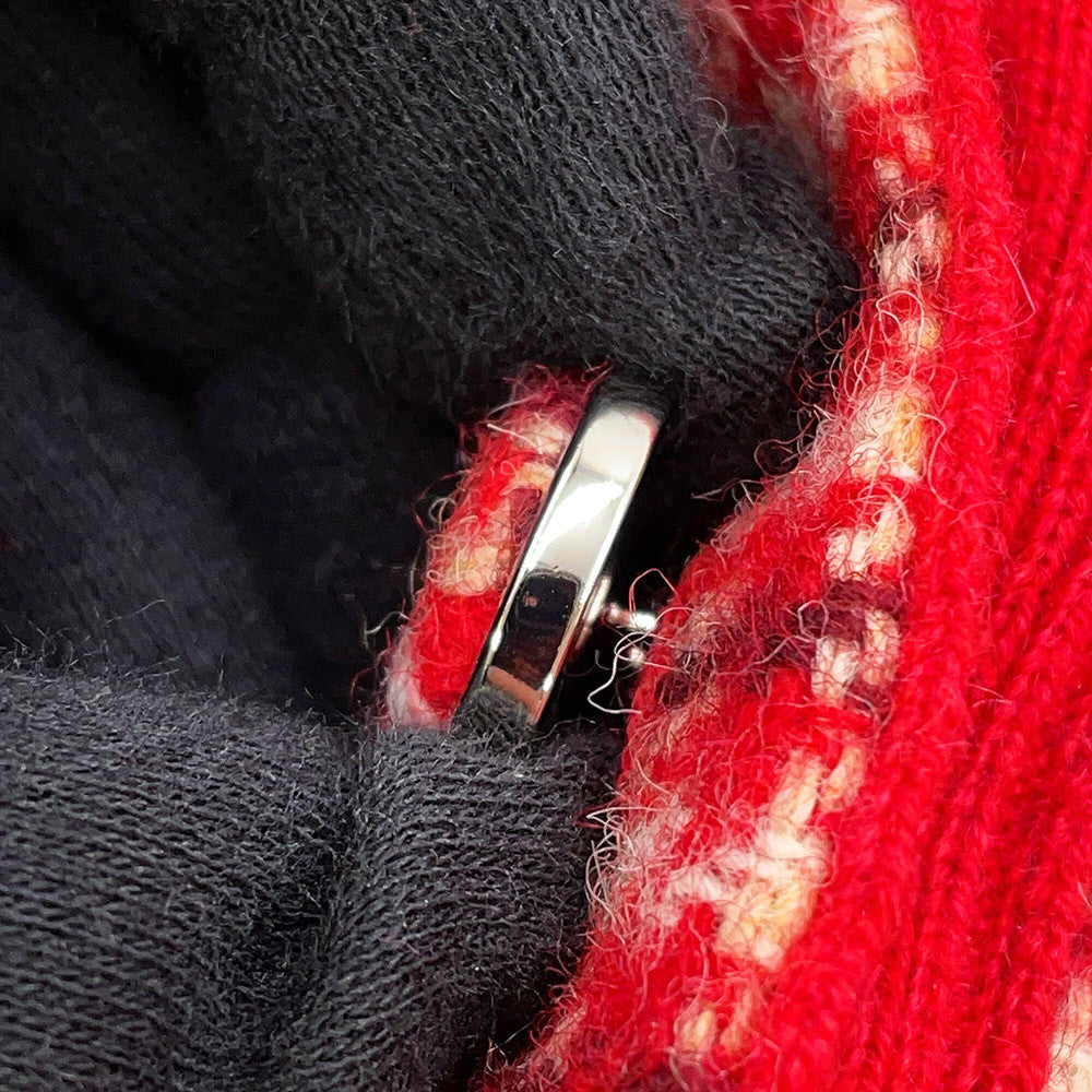 CHANEL CC Logo Check Knit Size 34 RedP77377 K11231 NZI40