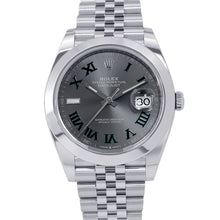 将图像加载到图库查看器中，ROLEX Datejust W41mm Stainless Steel Slate Dial126300
