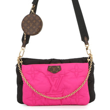 将图像加载到图库查看器中，LOUIS VUITTON Maxi Multi-Pochette Accessoires Noir/FuchsiaM58980 Recycled Nylon Monogram
