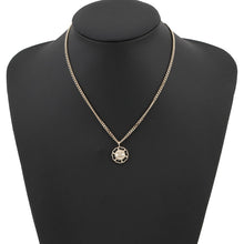 Load image into Gallery viewer, CHANEL CC Logo NecklaceABG558-B22262-U4305 Gold Plated Leather Rhinestone Faux Pearl
