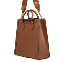 将图像加载到图库查看器中，GUCCI Diana Bamboo Tote Bag Brown703218 Leather Size Large
