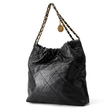Load image into Gallery viewer, CHANEL Chanel22 Handbag BlackAS3261 Calf Leather Size Medium
