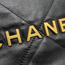 Load image into Gallery viewer, CHANEL Chanel22 Handbag BlackAS3261 Calf Leather Size Medium
