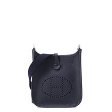 Load image into Gallery viewer, HERMES Evelyne Long Blue Nuit Taurillon Clemence Size TPM

