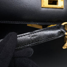 Load image into Gallery viewer, HERMES Kelly Sellier Black Box Calf Leather Size 32
