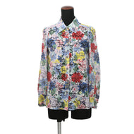 CHANEL Lace blouse Size 34 White/MulticolorP77245-V69058-NX111 79% Cotton, 14% Viscose, 7% Polyamide