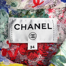 将图像加载到图库查看器中，CHANEL Lace blouse Size 34 White/MulticolorP77245-V69058-NX111 79% Cotton, 14% Viscose, 7% Polyamide
