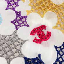 将图像加载到图库查看器中，CHANEL 24P Blooming Raffia Patchwork Jacket Size 34 White/MulticolorP76667-V68570-NU931 Cotton82% Polyester18%
