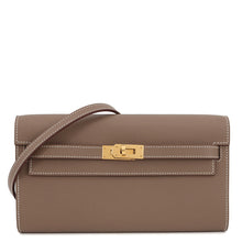 Load image into Gallery viewer, HERMES Kelly Long Wallet To Go Etoupe Epsom
