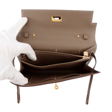 Load image into Gallery viewer, HERMES Kelly Long Wallet To Go Etoupe Epsom
