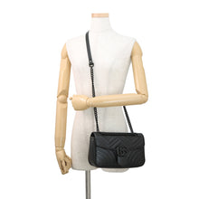 Load image into Gallery viewer, GUCCI GG Marmont Shoulder Bag Black443497 Leather Size Medium
