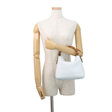 Load image into Gallery viewer, GUCCI Diana Shoulder Bag Light Blue746251 Leather Bamboo Size Small
