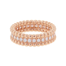 Load image into Gallery viewer, Van Cleef &amp; Arpels Perlée Diamond Ring Single-Row Model Size 49/#9VCARPJMW00 18K Pink Gold
