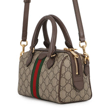 Load image into Gallery viewer, GUCCI Ophidia Travel Bag Beige/Brown772053 GG Supreme Leather Size Small
