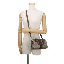 将图像加载到图库查看器中，GUCCI Ophidia Travel Bag Beige/Brown772053 GG Supreme Leather Size Small
