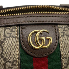 Load image into Gallery viewer, GUCCI Ophidia Travel Bag Beige/Brown772053 GG Supreme Leather Size Small
