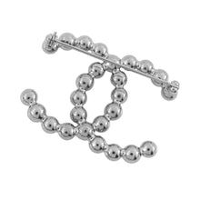 将图像加载到图库查看器中，CHANEL CC Logo Brooch Faux Pearl Light Stone Metal
