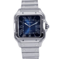 CARTIER Santos de Cartier LM H47.5mm×W39.8mm Stainless Steel Blue DialWSSA0013