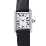 CARTIER Must tank SM H29.5mm×W22mm Stainless Steel Leather Silver DialWSTA0042